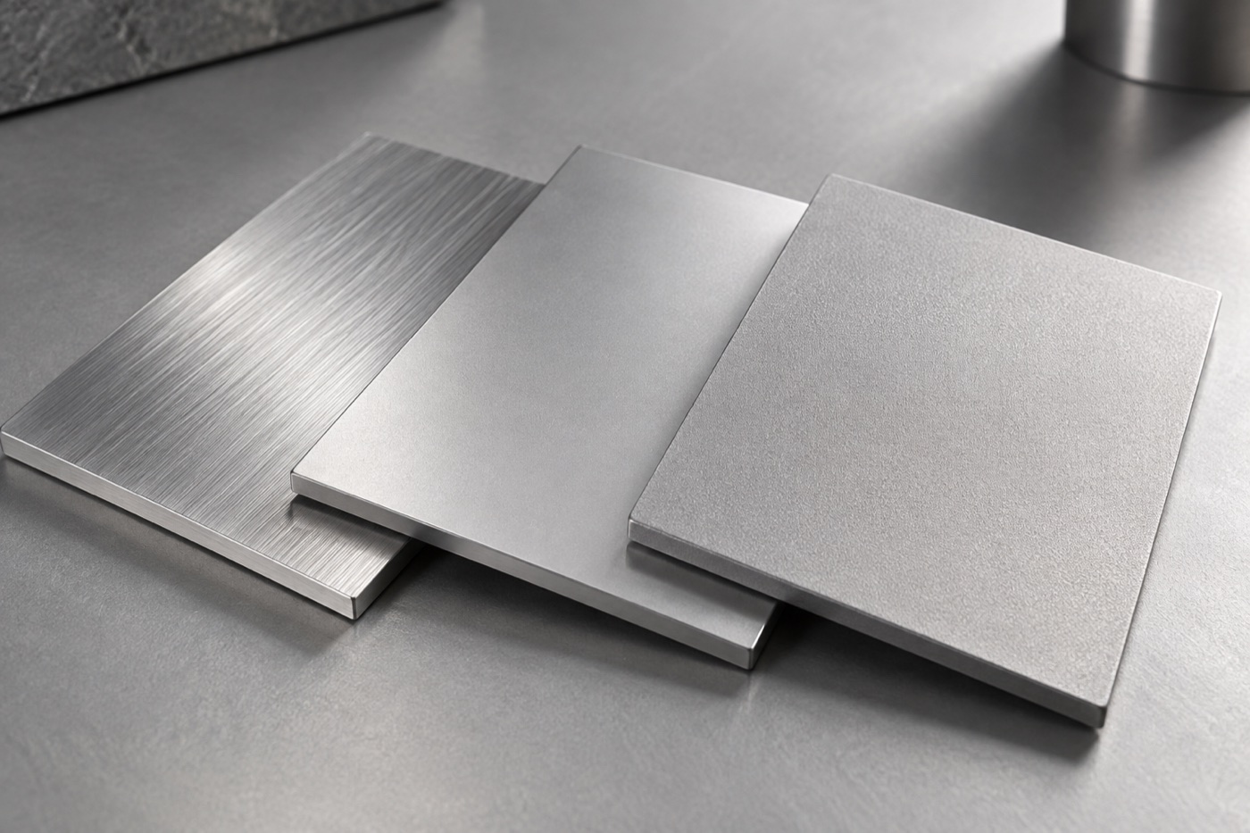 AI: próbki aluminium o różnych fakturach